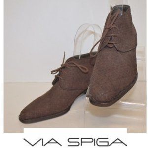 New Italian Woven Lace Up Bootie Shoe